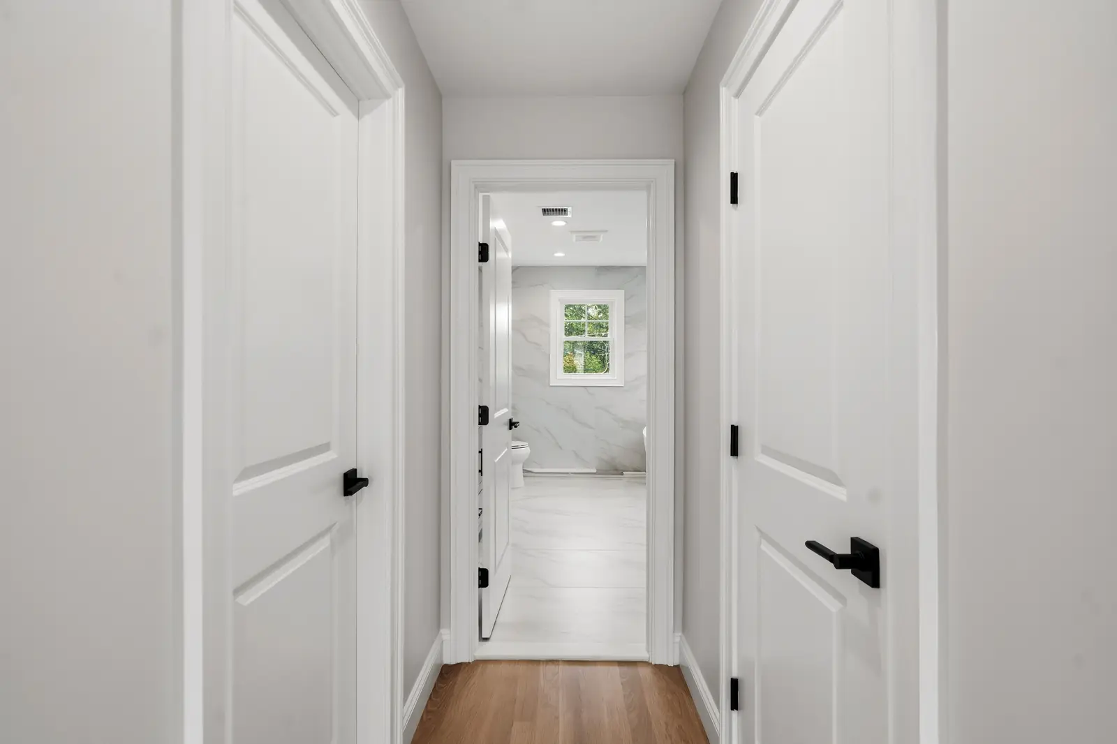 Syosset new construction — primary suite hallway