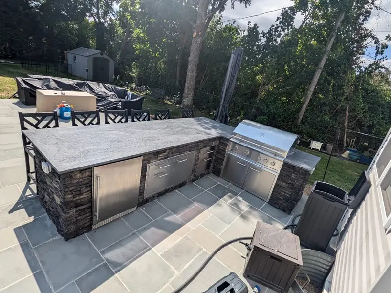 Kitchen remodel on Long Island — outdoor kitchen patio