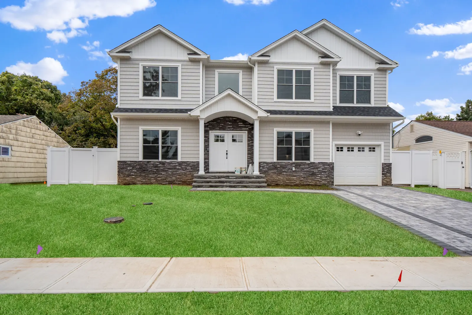 Syosset new construction — front exterior