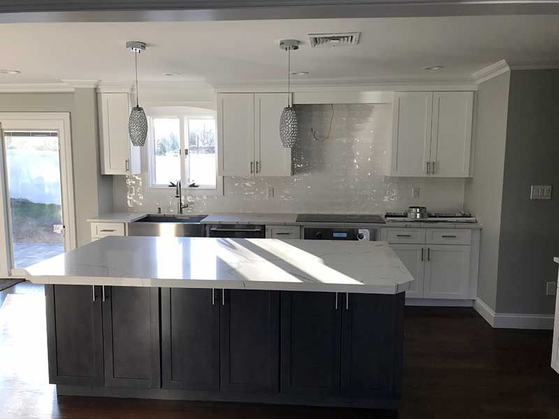 Kitchen Remodeling project — kitchen granite island