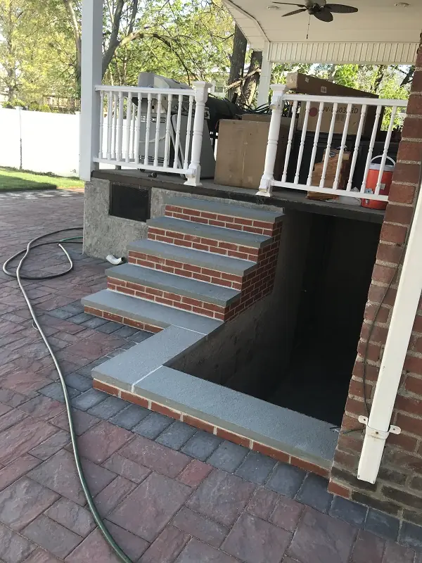 Masonry & Paving project — custom steps brick