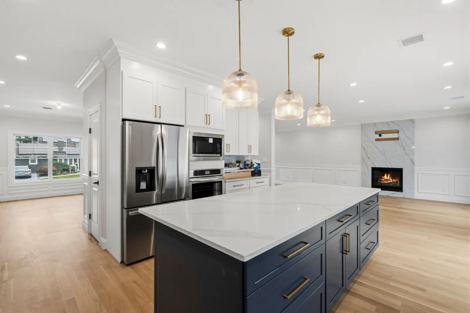 Syosset new construction — chef's kitchen island