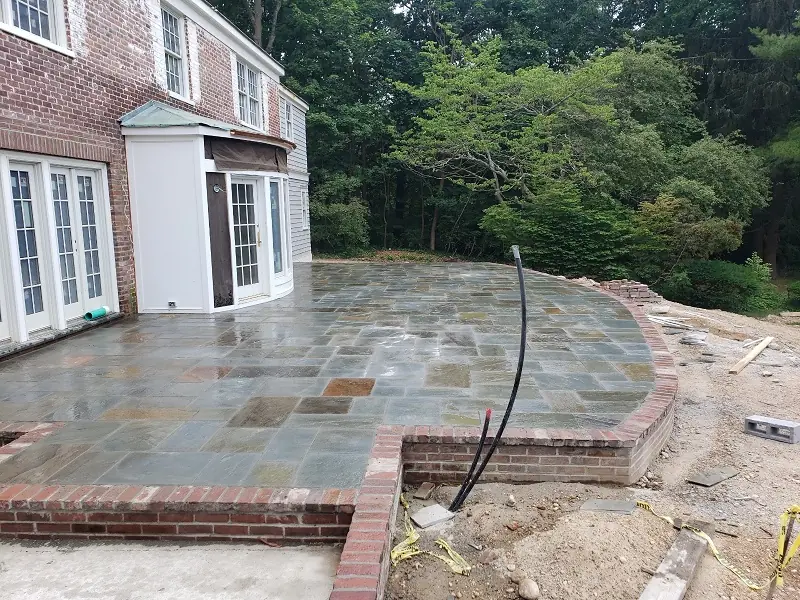 Masonry & Paving project — custom patio stone brick