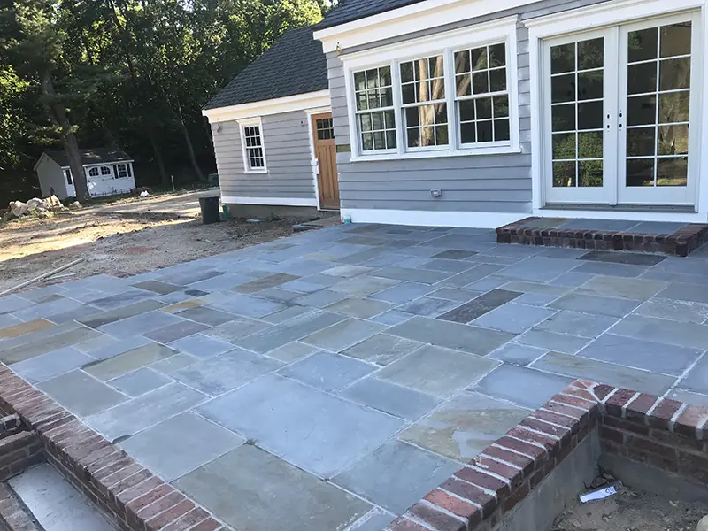Deck or patio on Long Island — blue stone patio