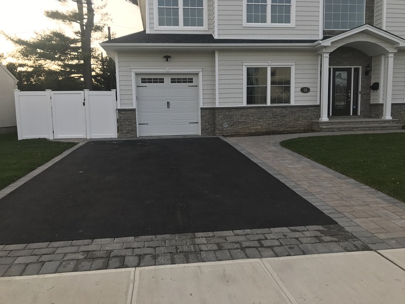 Masonry & Paving project — blacktop driveway