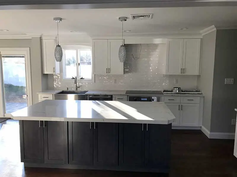 Kitchen remodel on Long Island — kitchen granite island