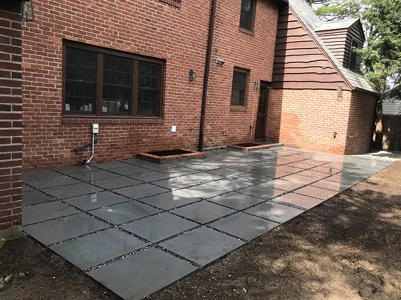Deck or patio on Long Island — concrete slabs