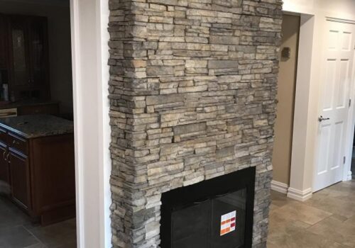 Before and After Indoor Fireplace Stone Fireplace Wall