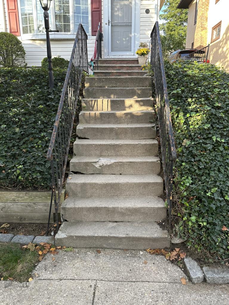 Stoop construction Before and After