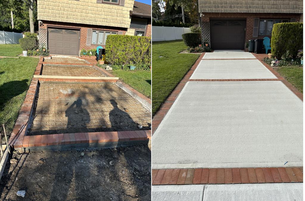 Driveway Concrete Before and After
