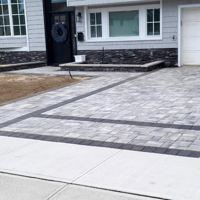 driveway apron stone pavers